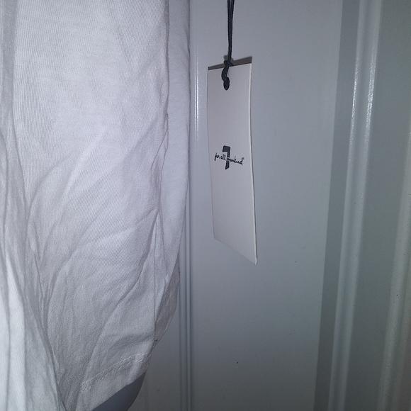 Seven For All Mankind Puff Sleeve V Neck T Shirt - Picture 2 of 6